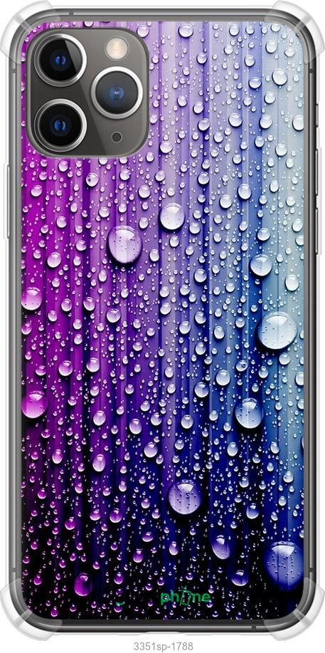 Силіконовий протиударний с посиленими кутами чохол "Краплини води" для iPhone 11 Pro, Синій
Силіконовий протиударний с посиленими кутами чохол "Краплини води" для iPhone 11 Pro, Синій