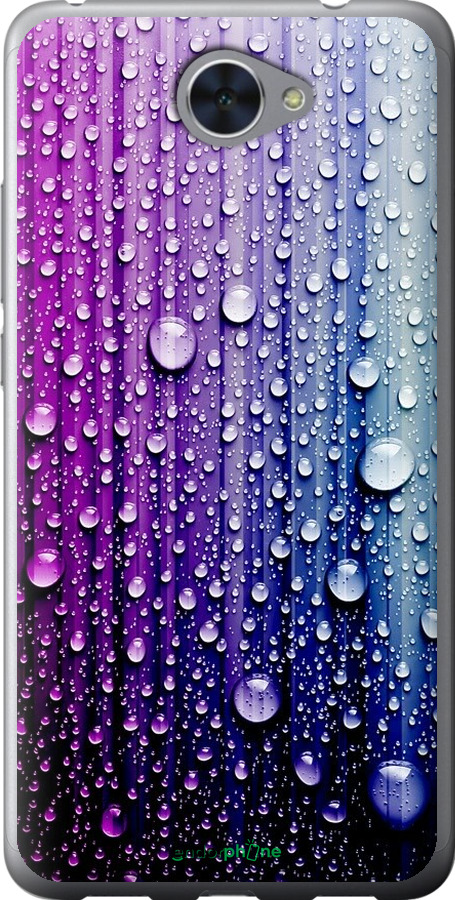 Силіконовий чохол "Краплини води" для Huawei Y7 2017, Синій 
Силіконовий чохол "Краплини води" для Huawei Y7 2017, Синій