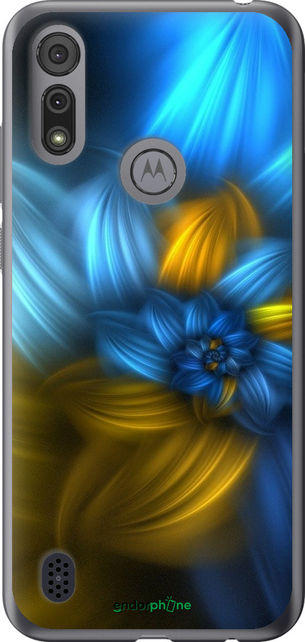 Силіконовий чохол "Візерунок 46" для Motorola E6s, Синій 
Силіконовий чохол "Візерунок 46" для Motorola E6s, Синій