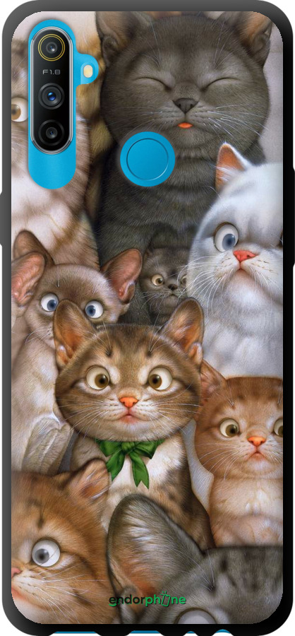 TPU чорний чохол "Коти" для Realme C3
TPU чорний чохол "Коти" для Realme C3