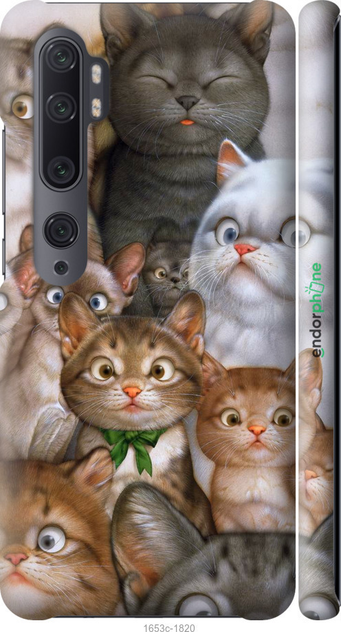 3D пластиковий матовий чохол "Коти" для Xiaomi Mi Note 10 
3D пластиковий матовий чохол "Коти" для Xiaomi Mi Note 10