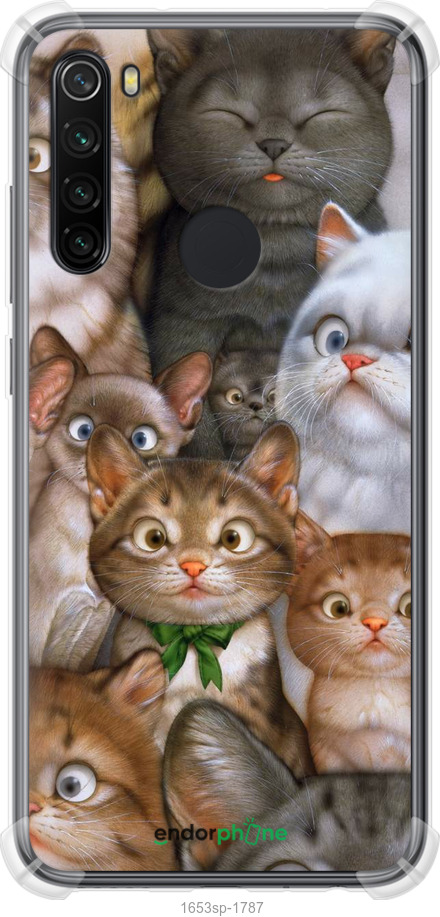 Силіконовий протиударний с посиленими кутами чохол "Коти" для Xiaomi Redmi Note 8
Силіконовий протиударний с посиленими кутами чохол "Коти" для Xiaomi Redmi Note 8