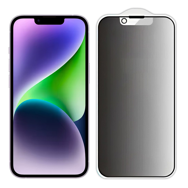 Захисне скло Privacy 5D Matte (тех.пак) для Apple iPhone 13/13 Pro/14 (6.1’’) (Чорний) зображення 2
