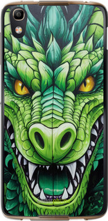 Силиконовый чехол Зелёный дракон для Alcatel idol 4 - 5816u-711 изображение 