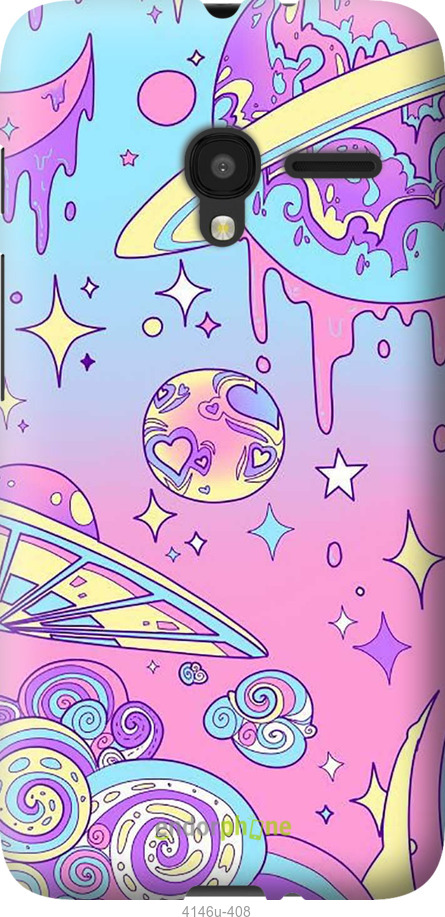 Силиконовый чехол Розовая галактика для Alcatel One Touch Pixi 3 4.5 - 4146u-408 изображение 