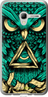 Силиконовый чехол Сова Арт-тату для Alcatel One Touch Pop 3 5.0 - 3971u-940 изображение 