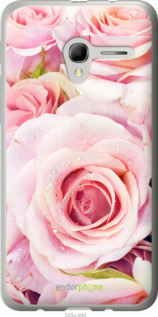 Силиконовый чехол Розы для Alcatel One Touch Pop 3 5.0 - 525u-940 изображение 