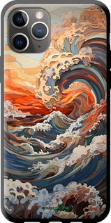 TPU чехол Арт хвилі для Apple iPhone 11 Pro Max - 6324b-1723 изображение 