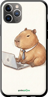TPU чехол Funny Capybara CEO Working для Apple iPhone 11 Pro Max - 6777b-1723 изображение 