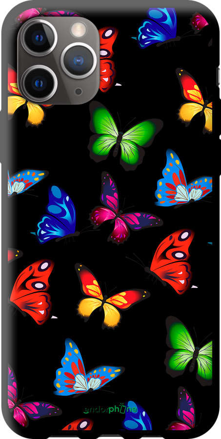 TPU чехол Красочные мотыльки для Apple iPhone 11 Pro Max - 4761b-1723 изображение 