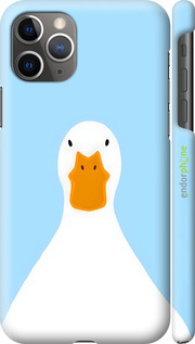 3D пластиковий глянцевий чехол Гусак для Apple iPhone 11 Pro Max - 6350c-1723 изображение 