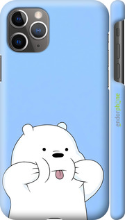 3D пластиковий глянцевий чехол Милий ведмедик для Apple iPhone 11 Pro Max - 6357c-1723 изображение 