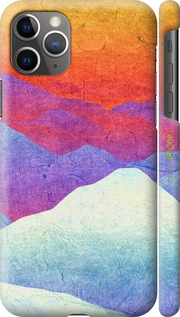 3D пластиковый глянцевый чехол Горный закат для Apple iPhone 11 Pro Max - 6479c-1723 изображение 