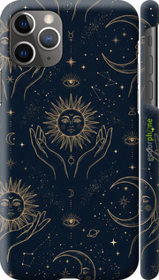 3D пластиковый глянцевый чехол 'Celestial Harmony: Sun & Moon Gold Mystic Pattern' для iPhone 11 Pro Max изображение 11