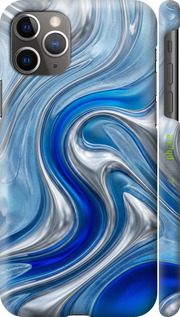 3D пластиковый глянцевый чехол Liquid Chrome для Apple iPhone 11 Pro Max - 6781c-1723 изображение 