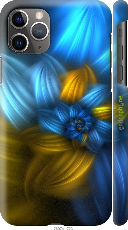 

3D пластиковий матовий чохол "Візерунок 46" для iPhone 11 Pro Max, Синій