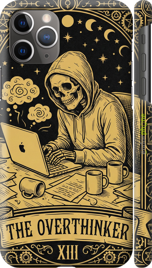 3D пластиковый глянцевый чехол The Overthinker для Apple iPhone 11 Pro Max - 6774c-1723 изображение 