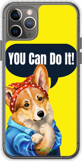 Чехол Bumper чехол чехол с корги You Can Do It для Apple iPhone 11 Pro Max - 6184pc-1723 изображение 
