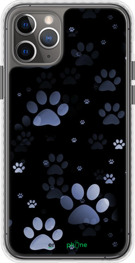 Чохол Bumper чехол З синіми відбитками лап для Apple iPhone 11 Pro Max - 6441pc-1723 изображение 