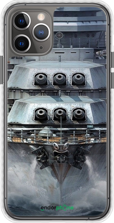 Чехол Bumper чехол Линкор, world of tanks, wargaming, военный корабль для Apple iPhone 11 Pro Max - 6453pc-1723 изображение 