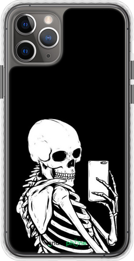 Чехол Bumper чехол Скелет делает Selfie для Apple iPhone 11 Pro Max - 6535pc-1723 изображение 