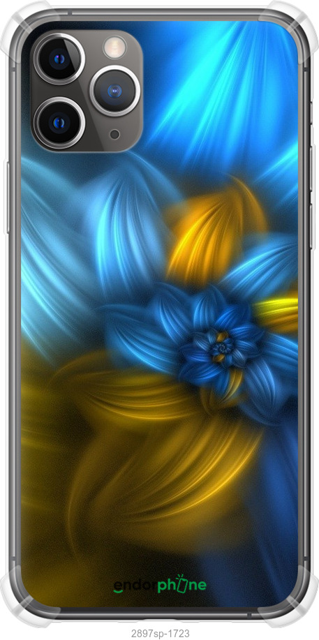 

Силіконовий протиударний с посиленими кутами чохол "Візерунок 46" для iPhone 11 Pro Max, Синій