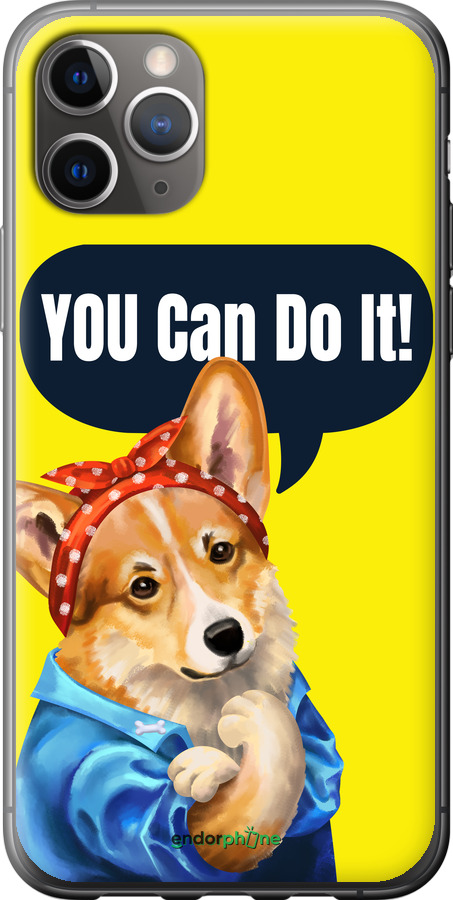 Силиконовый чехол чехол с корги You Can Do It для Apple iPhone 11 Pro Max - 6184u-1723 изображение 