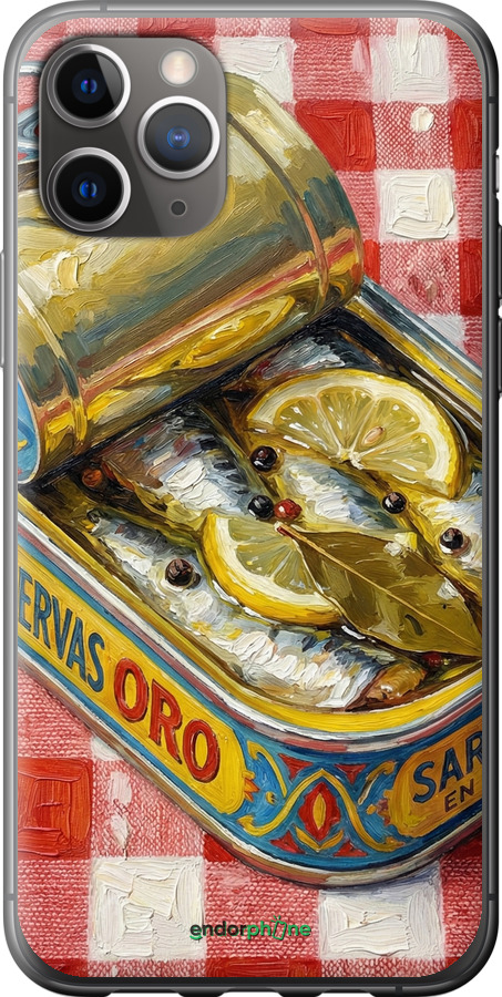 2D пластиковий чехол Vintage Sardine Tin Phone для Apple iPhone 11 Pro Max - 6772t-1723 изображение 
