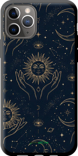 TPU чехол Celestial Harmony: Sun & Moon Gold Mystic Pattern для Apple iPhone 11 Pro - 6778b-1788 изображение 