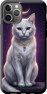 TPU чехол Mystic White Cat Gothic Dark Purple Gold для Apple iPhone 11 Pro - 6805b-1788 изображение 