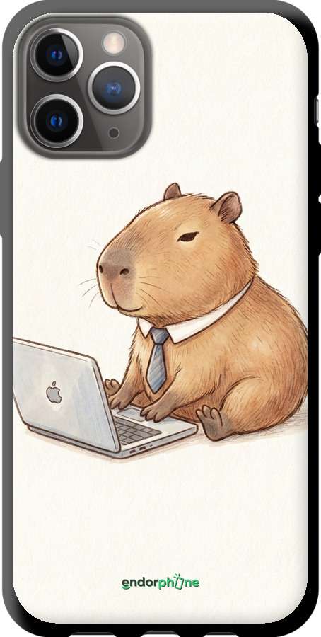 TPU чехол Funny Capybara CEO Working для Apple iPhone 11 Pro - 6777b-1788 изображение 