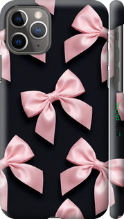 3D пластиковый глянцевый чехол Coquette Ribbons Dark Coquette для Apple iPhone 11 Pro - 6767c-1788 изображение 
