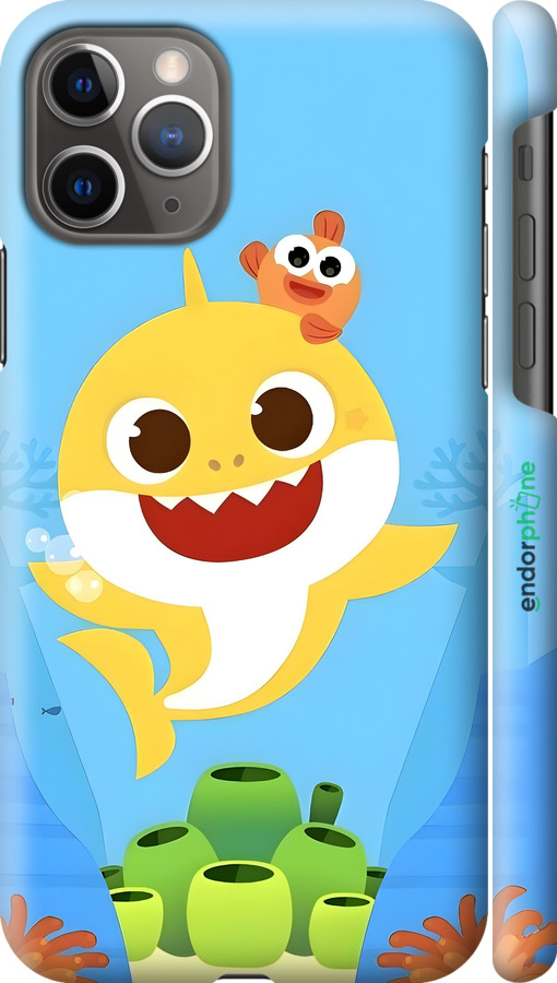 3D пластиковий матовий чехол Бейби Шарк для Apple iPhone 11 Pro - 6303m-1788 изображение 