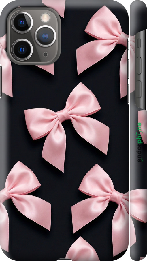 3D пластиковый глянцевый чехол Coquette Ribbons Dark Coquette для Apple iPhone 11 Pro - 6767c-1788 изображение 