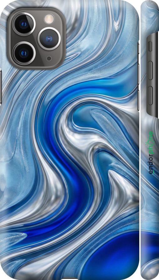 3D пластиковый глянцевый чехол Liquid Chrome для Apple iPhone 11 Pro - 6781c-1788 изображение 