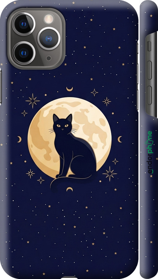 3D пластиковый матовый чехол Cute Cat Celestial/Witchy для Apple iPhone 11 Pro - 6787m-1788 изображение 