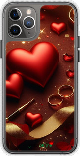 Чехол Bumper чехол Сердечки v3 для Apple iPhone 11 Pro - 5833pc-1788 изображение 