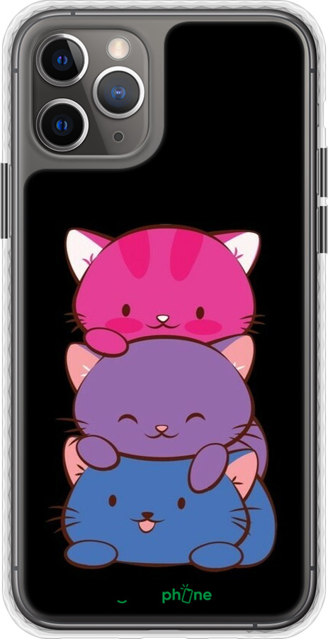 Чехол Bumper чехол Милые кошки для Apple iPhone 11 Pro - 6518pc-1788 изображение 
