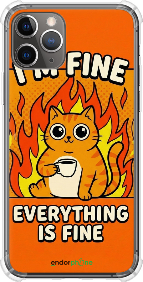 Силикон с усиленными углами чехол Funny Cat для Apple iPhone 11 Pro - 6786sp-1788 изображение 