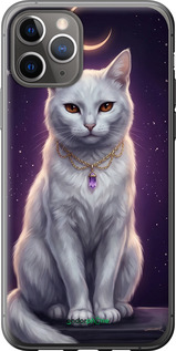2D пластиковый чехол Mystic White Cat Gothic Dark Purple Gold для Apple iPhone 11 Pro - 6805t-1788 изображение 