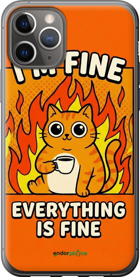 2D пластиковый чехол Funny Cat для Apple iPhone 11 Pro - 6786t-1788 изображение 