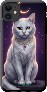 TPU чехол Mystic White Cat Gothic Dark Purple Gold для Apple iPhone 11 - 6805b-1722 изображение 