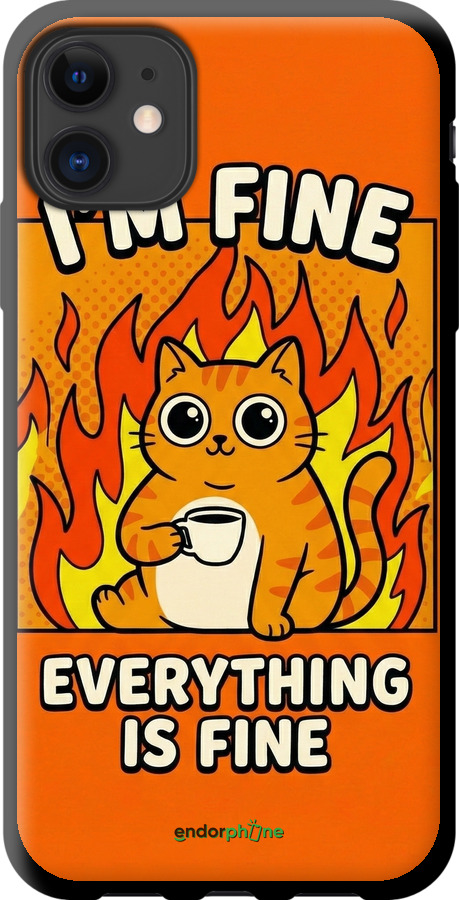 TPU чехол Funny Cat для Apple iPhone 11 - 6786b-1722 изображение 