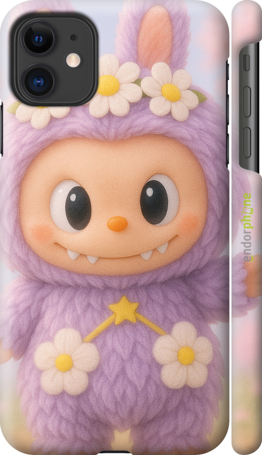 3D пластиковый глянцевый чехол Лабубу 1 для Apple iPhone 11 - 6709c-1722 изображение 