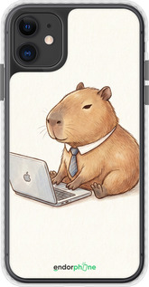 Чехол Bumper чехол Funny Capybara CEO Working для Apple iPhone 11 - 6777pc-1722 изображение 