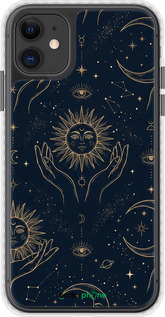 Чехол Bumper чехол Celestial Harmony: Sun & Moon Gold Mystic Pattern для Apple iPhone 11 - 6778pc-1722 изображение 