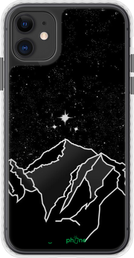 Чехол Bumper чехол Минималистический горный пейзаж для Apple iPhone 11 - 6438pc-1722 изображение 