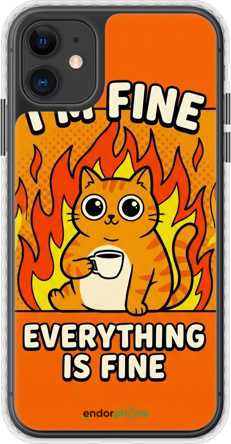 Чехол Bumper чехол Funny Cat для Apple iPhone 11 - 6786pc-1722 изображение 