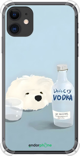 Силіконовий протиударний с посиленими кутами чехол Пес водка для Apple iPhone 11 - 6368sp-1722 изображение 