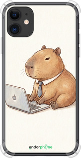 Силіконовий протиударний с посиленими кутами чехол Funny Capybara CEO Working для Apple iPhone 11 - 6777sp-1722 изображение 